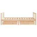 Rama łóżka dziecięcego z szufladami, 80x160 cm, drewno sosnowe Lumarko!