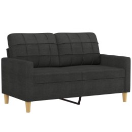 Sofa 2-osobowa, czarna, 120 cm, tapicerowana tkaniną Lumarko!