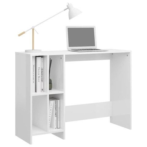 Biurko pod laptopa, białe, wysoki połysk, 102,5 x 35 x 75 cm Lumarko!