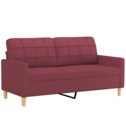 Sofa 2-osobowa, winna czerwień, 140 cm, tapicerowana tkaniną Lumarko!