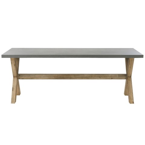 Stół ogrodowy betonowy 200 x 100 cm szary OLBIA