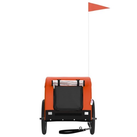 Przyczepka rowerowa dla psa, pomarańczowo-czarna Lumarko!