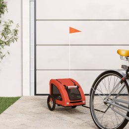 Przyczepka rowerowa dla psa, pomarańcz, tkanina Oxford i żelazo Lumarko!