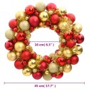 Wieniec świąteczny, czerwono-złoty, 45 cm, polistyren Lumarko!