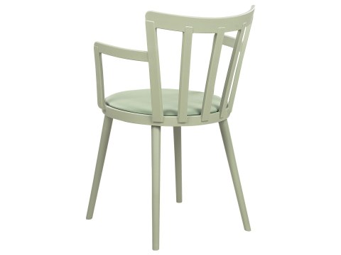 Zestaw 4 krzeseł do jadalni zielony MORILL