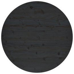 Blat stołu, czarny, Ø90x2,5 cm, lite drewno sosnowe Lumarko!