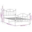 Metalowa rama łóżka z wezgłowiem i zanóżkiem, biała, 100x190 cm Lumarko!