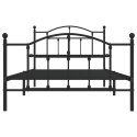 Metalowa rama łóżka z wezgłowiem i zanóżkiem, czarna, 107x203cm Lumarko!