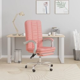 Rozkładany fotel biurowy, różowy, sztuczna skóra Lumarko!