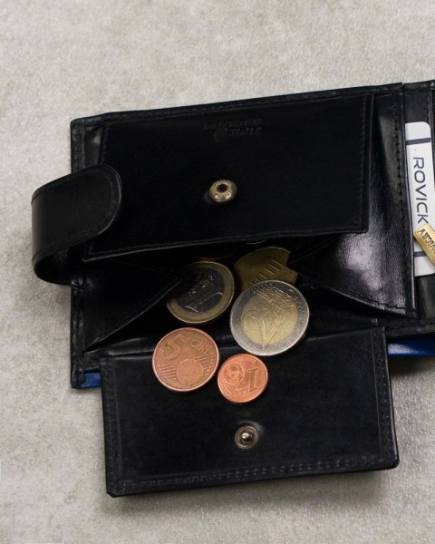 Skórzany portfel męski z kieszenią na dowód rejestracyjny — Rovicky Lumarko!