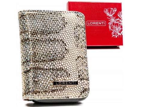 Skórzany portfel damski z modnym wężowym wzorem — Lorenti Lumarko!