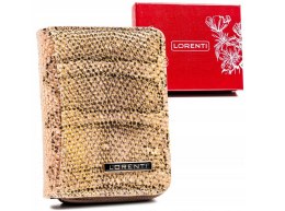 Skórzany portfel damski z modnym wężowym wzorem — Lorenti Lumarko!