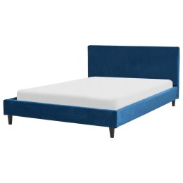 Łóżko tapicerowane 140 x 200 cm niebieskie FITOU Lumarko!