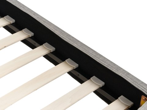 Łóżko welurowe 90 x 200 cm jasnoszare FITOU