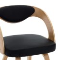 Krzesła do jadalni, 4 szt., czarne, gięte drewno i ekoskóra Lumarko!