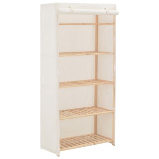 Szafa, biała, 79 x 40 x 170 cm, materiałowa Lumarko!