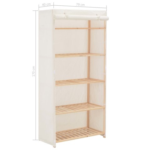 Szafa, biała, 79 x 40 x 170 cm, materiałowa Lumarko!