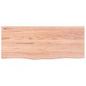 Blat do łazienki, jasnobrązowy, 100x40x2 cm, lite drewno Lumarko!