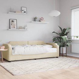 Sofa z materacem do spania, kremowa, 100x200 cm, tkanina Lumarko!