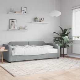 Sofa z materacem, jasnoszara, 90x190 cm, tkanina Lumarko!