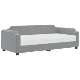 Sofa z materacem, jasnoszara, 90x190 cm, tkanina Lumarko!