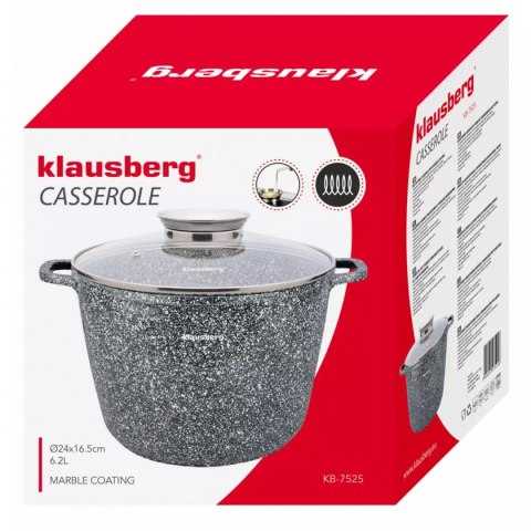 GARNEK MARMURKOWY 6,2L 24cm KLAUSBERG KB-7525 Lumarko!