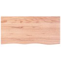 Blat do łazienki, jasnobrązowy, 100x50x2 cm, lite drewno Lumarko!