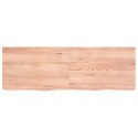 Blat do łazienki, jasnobrązowy, 120x40x4 cm, lite drewno Lumarko!