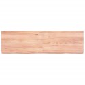 Blat do łazienki, jasnobrązowy, 140x40x6 cm, lite drewno Lumarko!