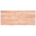 Blat do łazienki, jasnobrązowy, 140x60x6 cm, lite drewno Lumarko!
