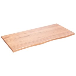 Blat do stołu, jasnobrązowy, 100x50x2 cm, lite drewno dębowe Lumarko!