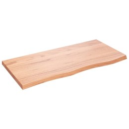 Blat do stołu, jasnobrązowy, 100x50x4 cm, lite drewno dębowe Lumarko!
