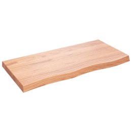 Blat do stołu, jasnobrązowy, 100x50x6 cm, lite drewno dębowe Lumarko!