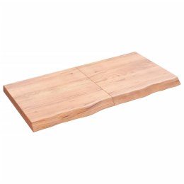 Blat do stołu, jasnobrązowy, 120x60x6 cm, lite drewno dębowe Lumarko!