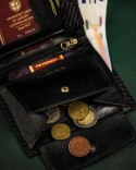 Skórzany portfel męski z systemem RFID — Peterson Lumarko!