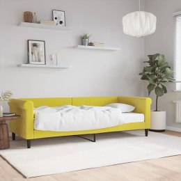 Sofa z materacem do spania, żółta, 80x200 cm, aksamit Lumarko!