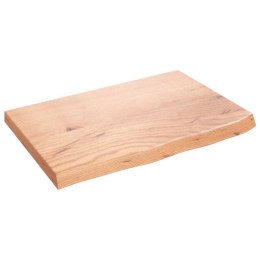Blat do stołu, jasnobrązowy, 60x40x4 cm, lite drewno dębowe Lumarko!