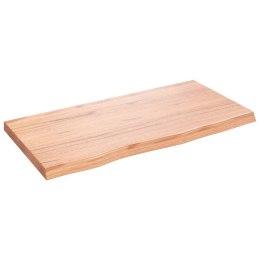 Blat do stołu, jasnobrązowy, 80x40x4 cm, lite drewno dębowe Lumarko!