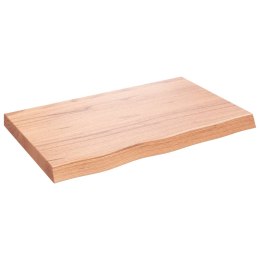 Blat do stołu, jasnobrązowy, 80x50x6 cm, lite drewno dębowe Lumarko!