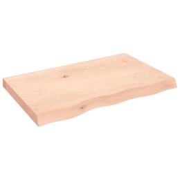 Blat stołu, 80x50x6 cm, surowe drewno dębowe Lumarko!