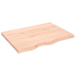 Blat stołu, 80x60x4 cm, surowe drewno dębowe Lumarko!