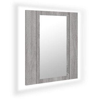 Szafka łazienkowa z lustrem i LED, szary dąb sonoma 40x12x45 cm Lumarko!