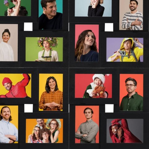 Ramka na 24 zdjęcia 13x18 cm, czarna, MDF Lumarko!