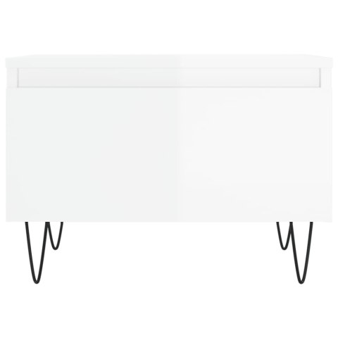 Stoliki kawowe, 2 szt., wysoki połysk, białe, 50x46x35 cm Lumarko!