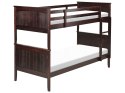 Łóżko piętrowe z szufladami drewniane 90 x 200 cm ciemne RADON Lumarko!