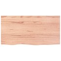 Blat do łazienki, jasnobrązowy, 80x40x6 cm, lite drewno Lumarko!