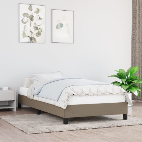 Rama łóżka, kolor taupe, 90x190 cm, tapicerowana tkaniną Lumarko!