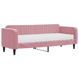 Sofa z materacem do spania, różowa, 80x200 cm, aksamit Lumarko!