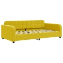 Sofa z materacem do spania, żółta, 100x200 cm, aksamit Lumarko!