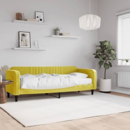 Sofa z materacem do spania, żółta, 80x200 cm, aksamit Lumarko!